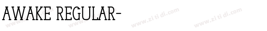 Awake Regular字体转换